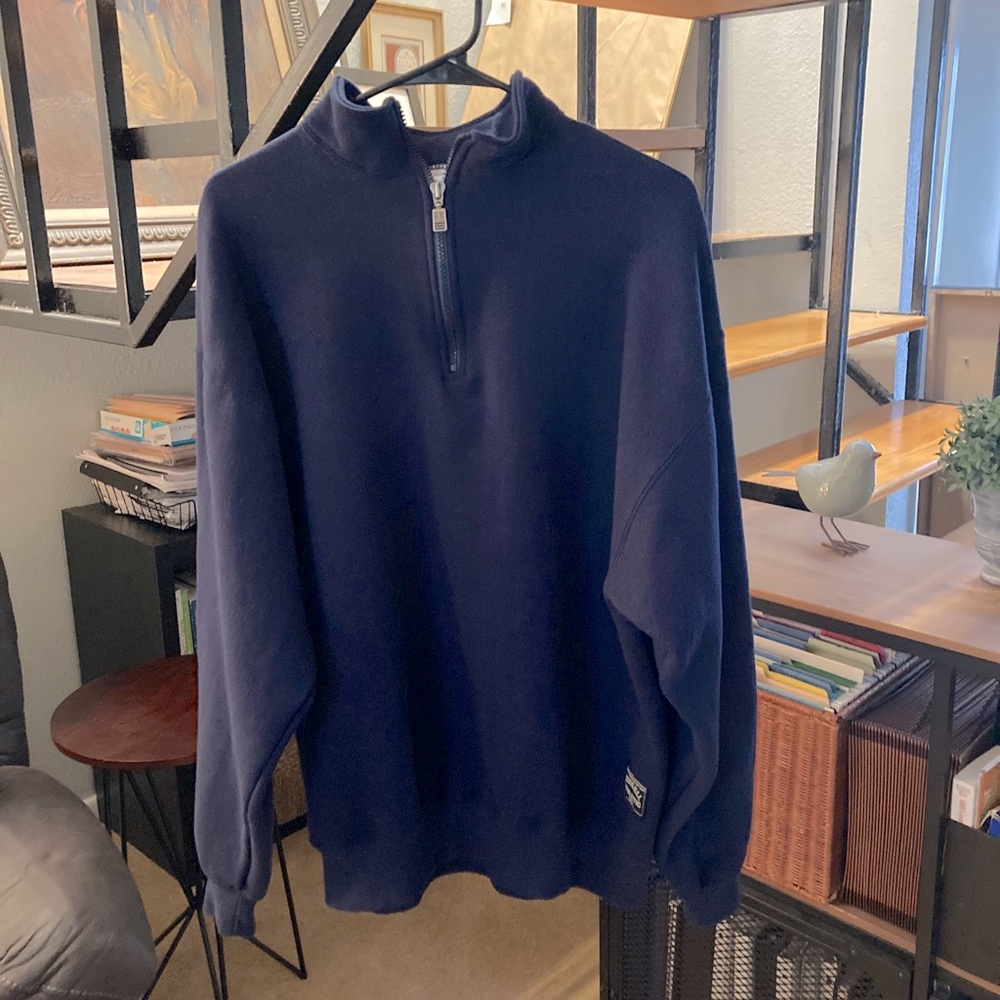 Russell Athletic Half Zip Navy Sweatshirt